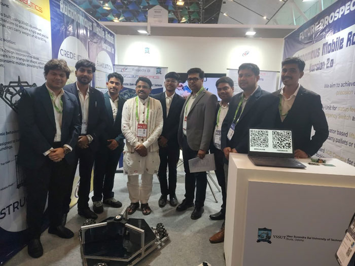 VSSUT Robotics Society Participation and Demonstration in India Mobile Congress 2025 at Yashobhoomi Convention Centre, New Delhi